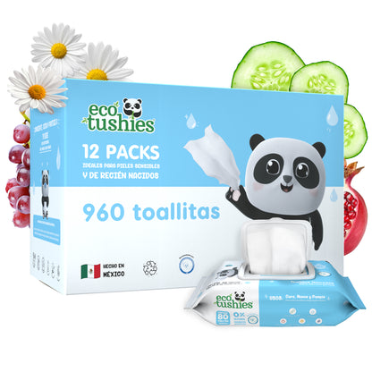 Toallitas Húmedas 100% Naturales e Hipoalergénicas