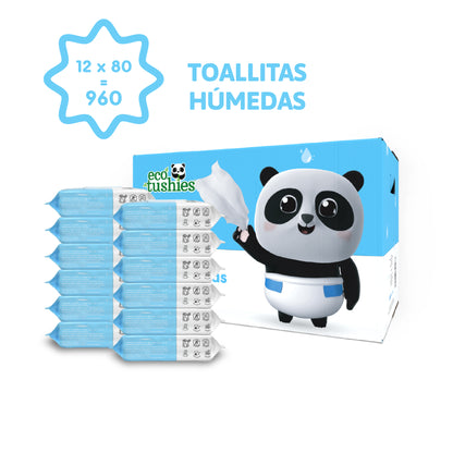 Toallitas Húmedas 100% Naturales e Hipoalergénicas