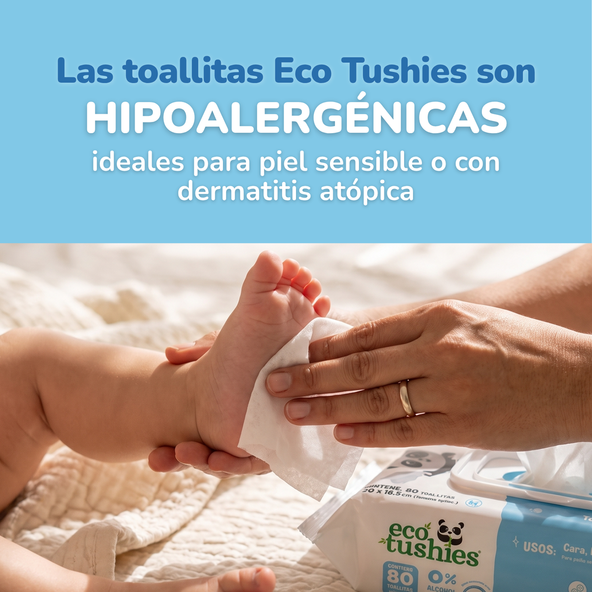 Toallitas Húmedas Naturales e Hipoalergénicas