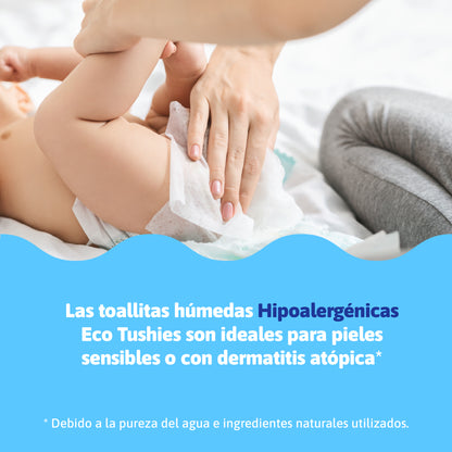 Toallitas Húmedas 100% Naturales e Hipoalergénicas