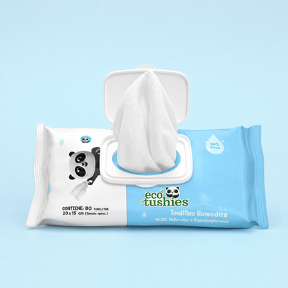 Toallitas Húmedas 100% Naturales e Hipoalergénicas (1 pack - 80 toallitas)