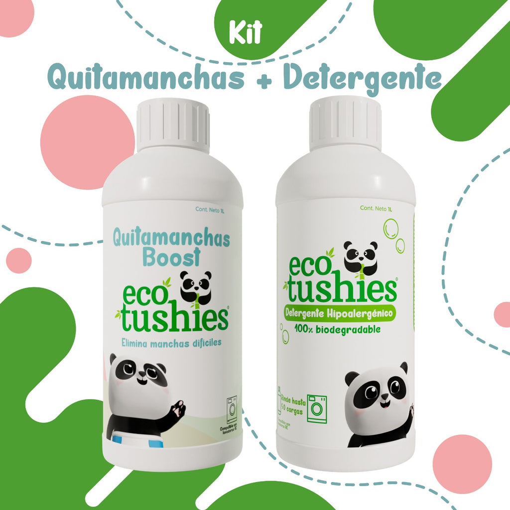 Kit Quitamanchas + Detergente Eco Tushies 1 L (2 Pack)